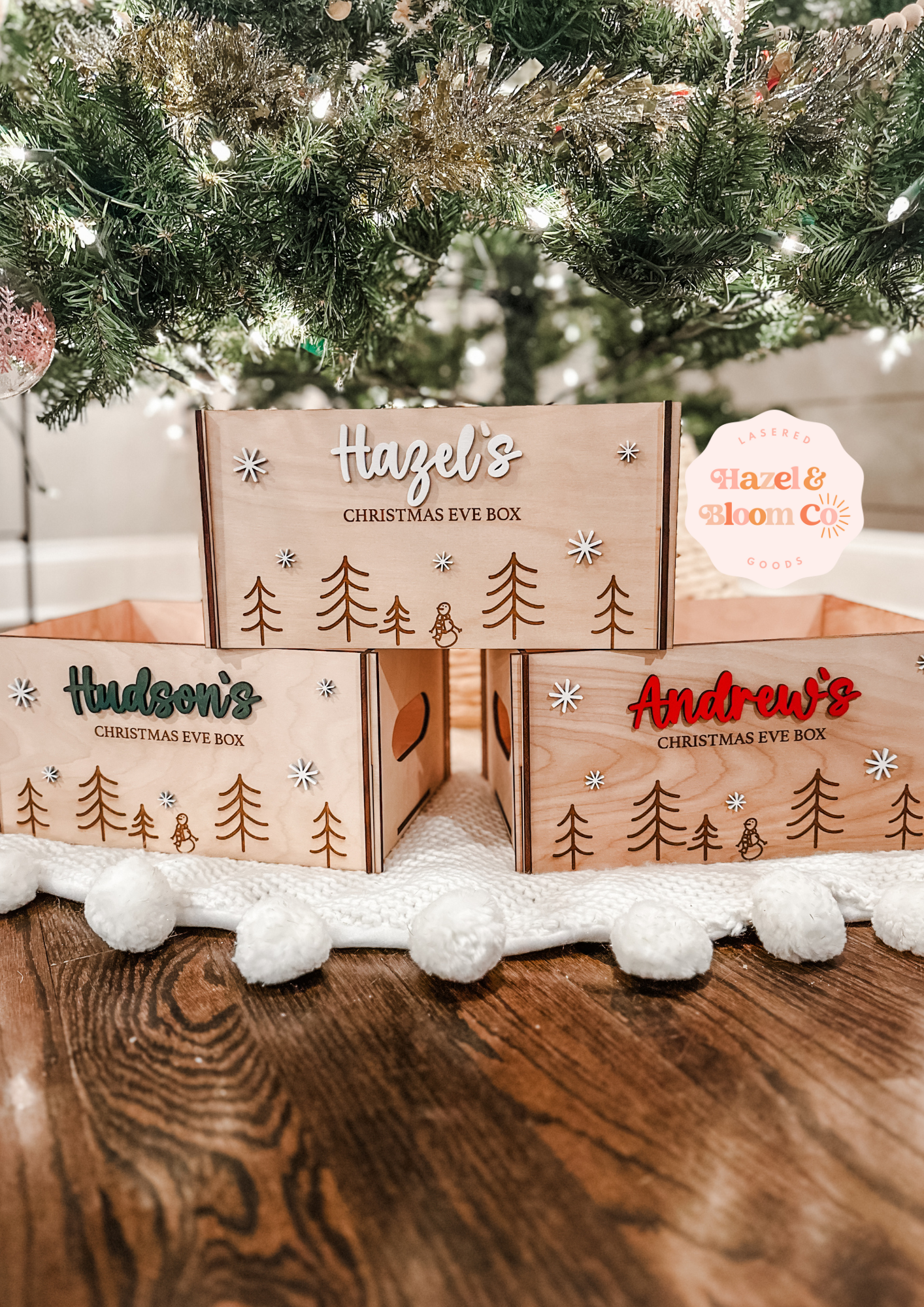 Personalized Christmas Crate Box