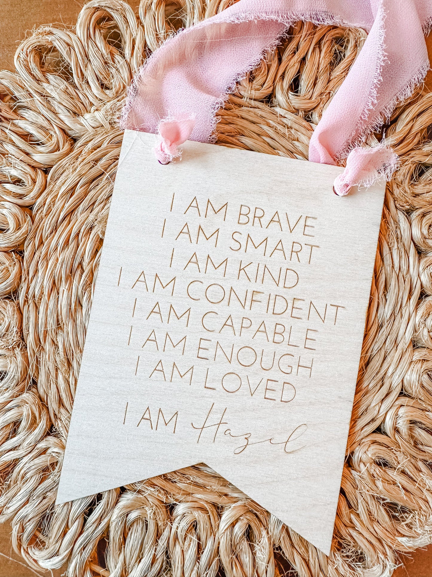 Custom Positive Affirmation Sign for Children