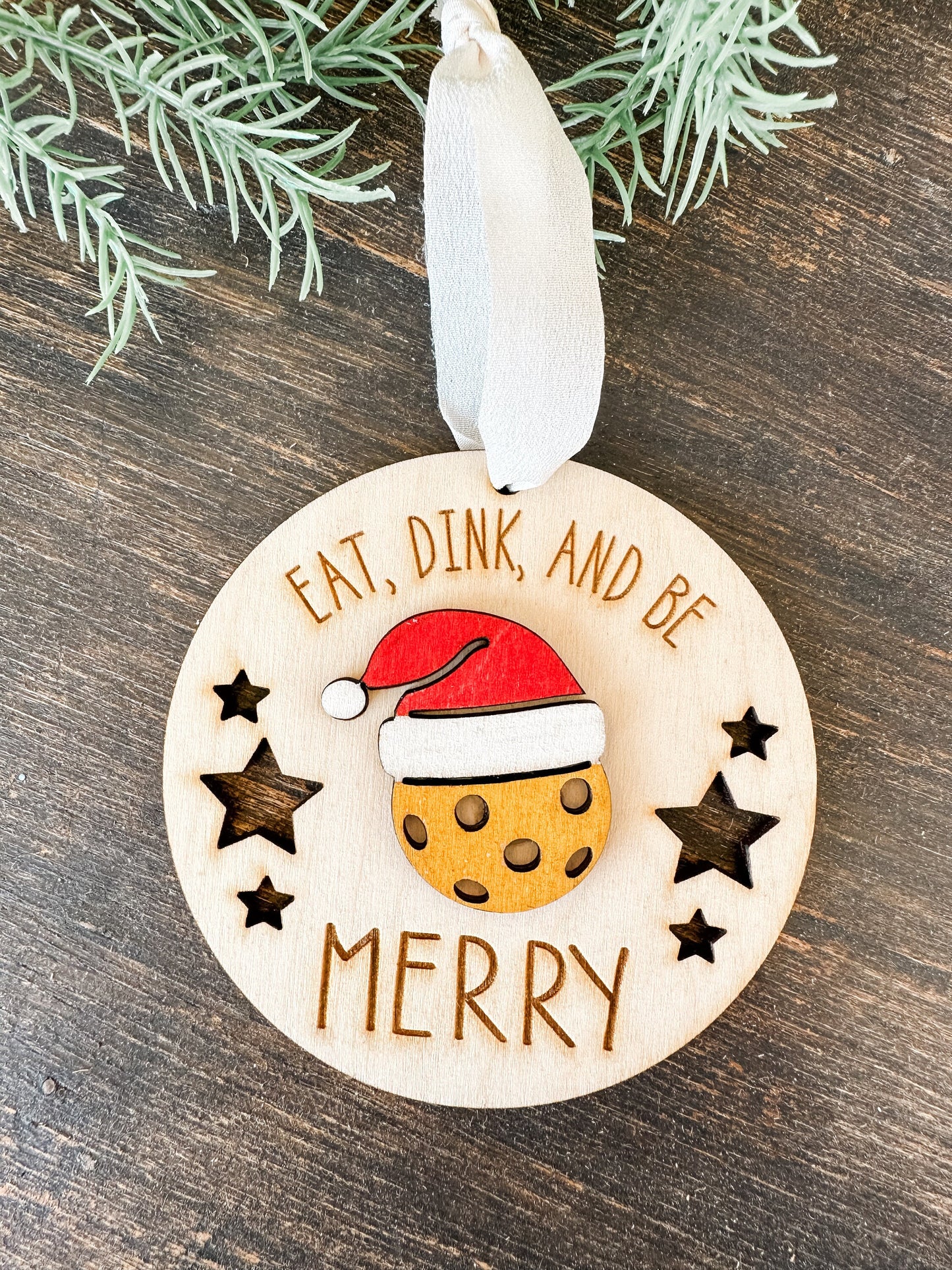 Pickleball Ornament 2025