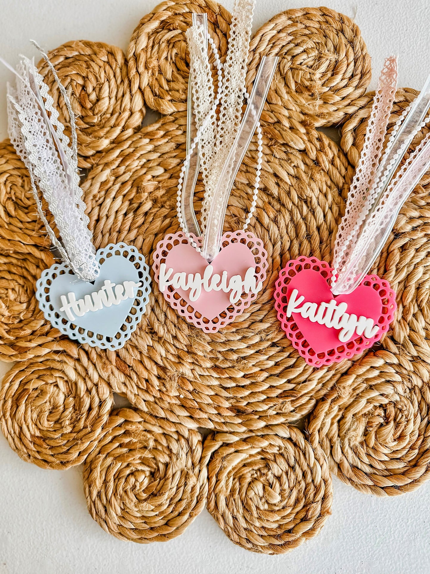 Heart Valentine's Basket Tags