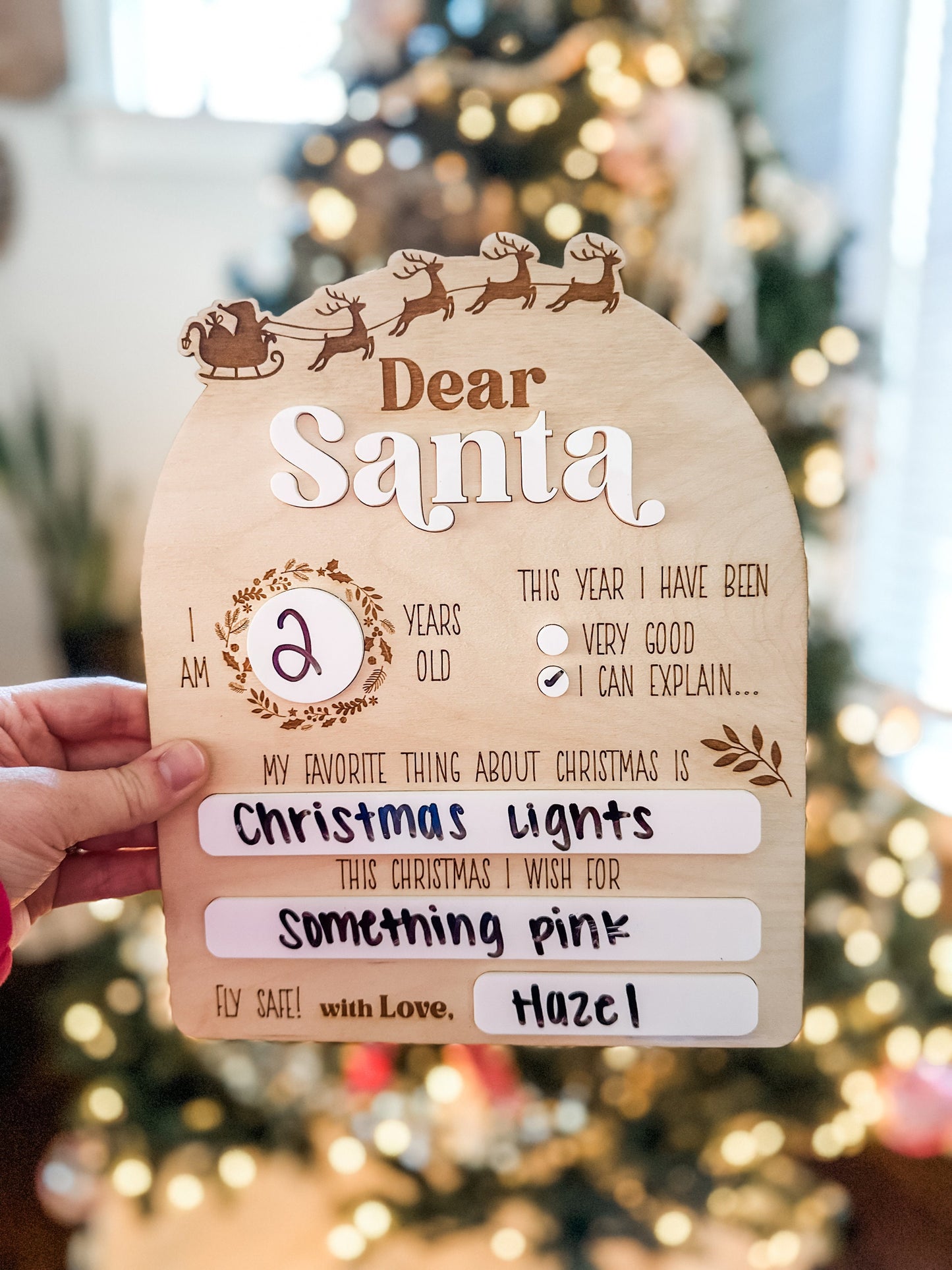 Dear Santa Dry Erase Board
