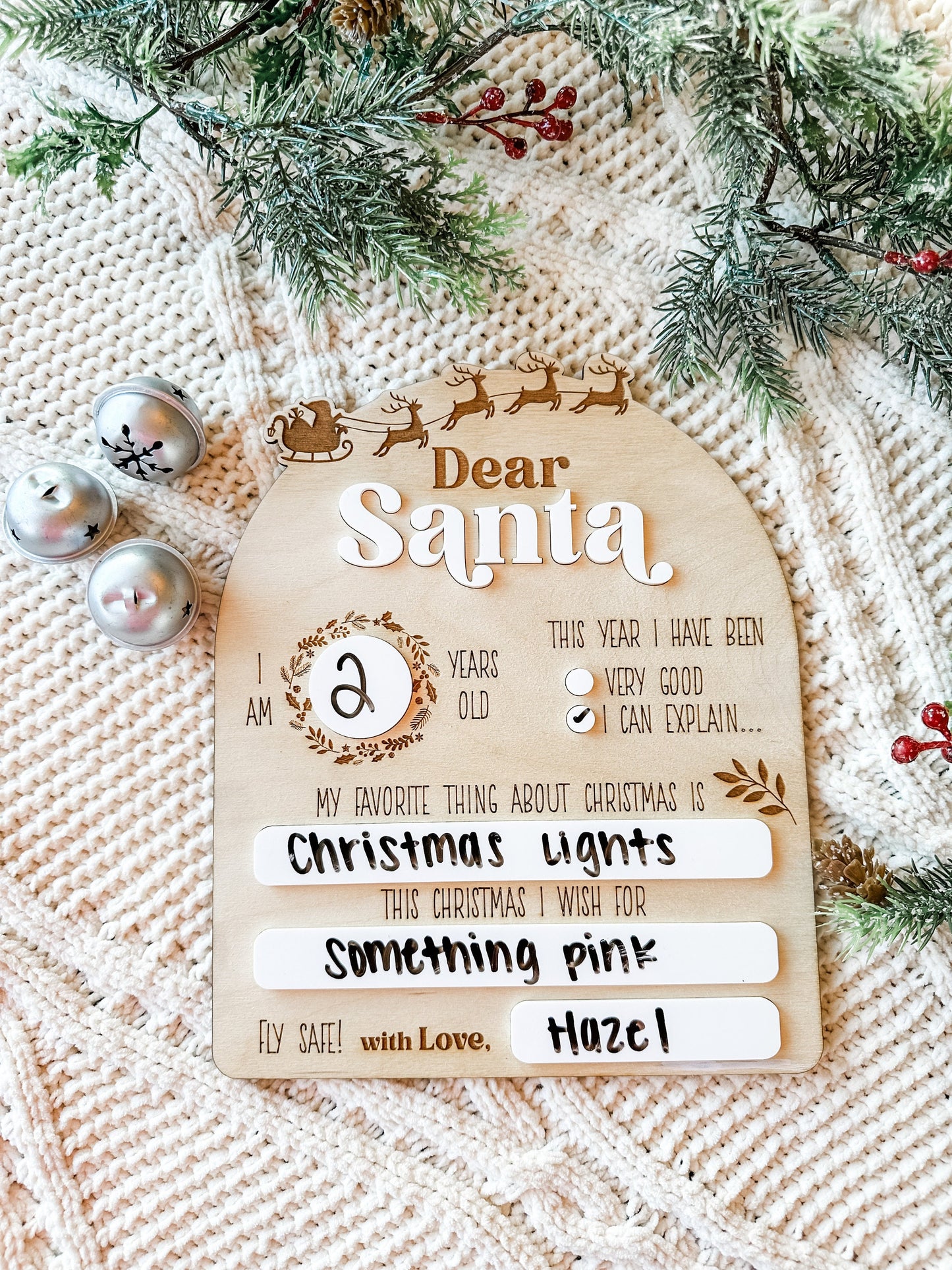 Dear Santa Dry Erase Board