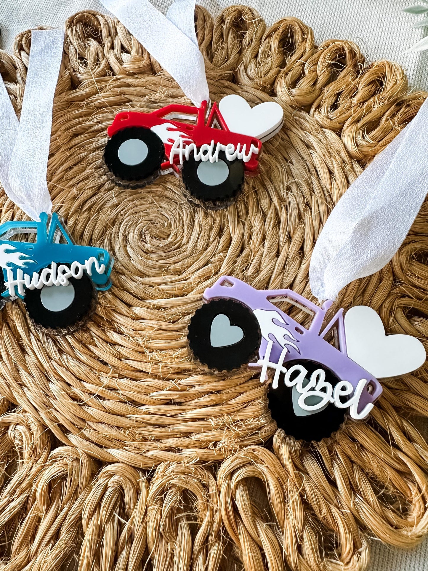 Monster Truck Valentine's Day Gift Basket Tag