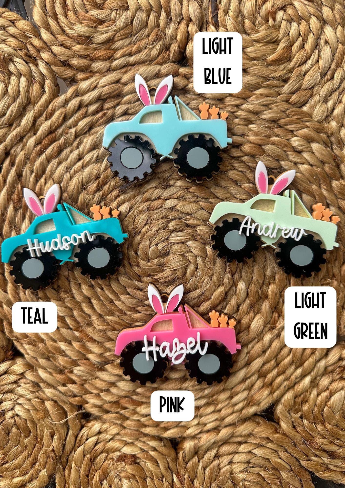 Monster Truck Easter Basket Gift Tag