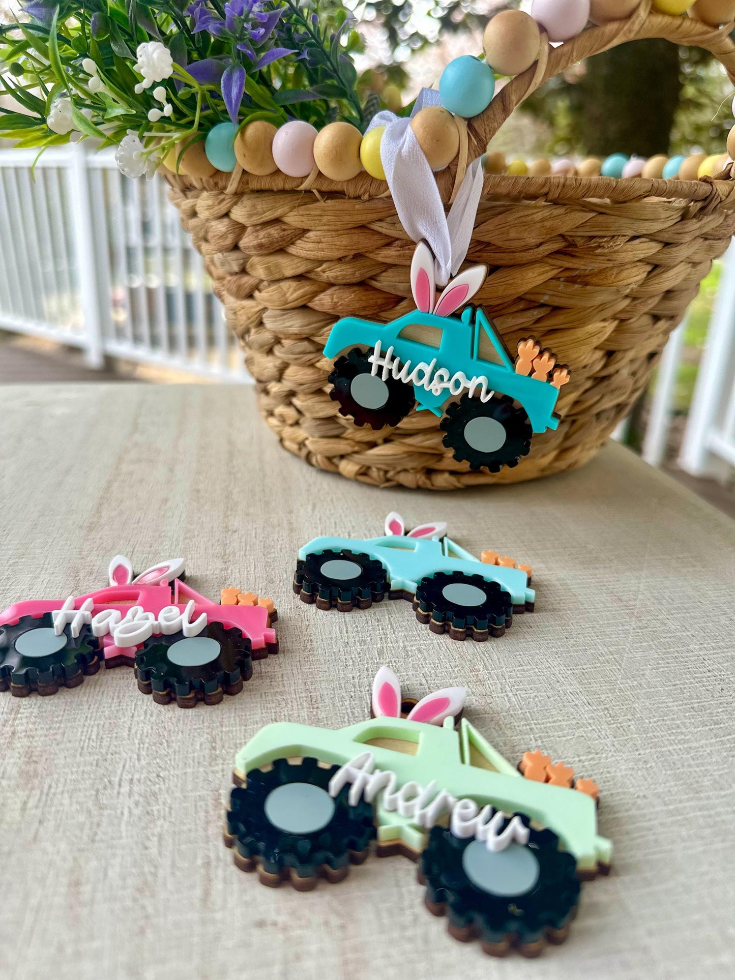 Monster Truck Easter Basket Gift Tag