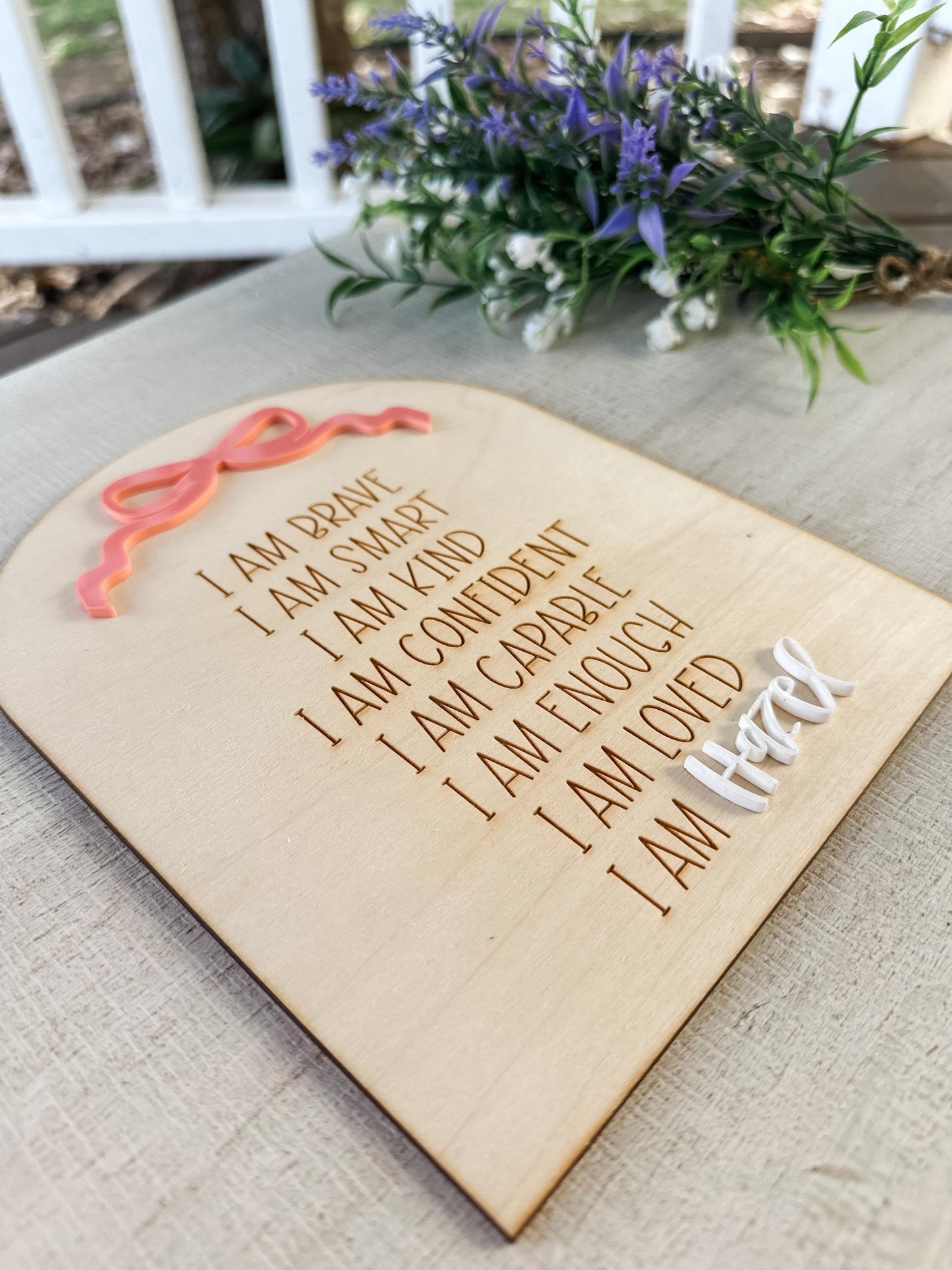 Custom Positive Affirmation Sign for Children