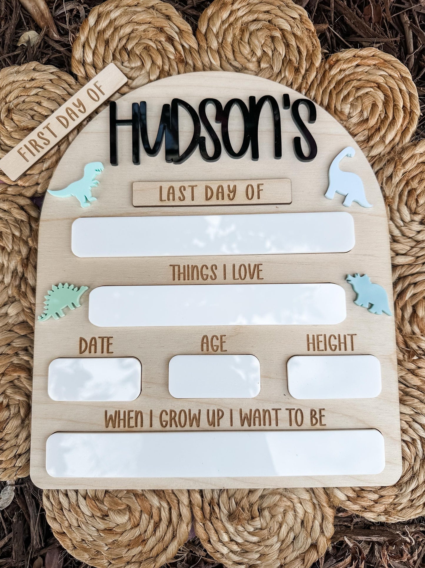 First Day Of School Sign Dinosaur Theme