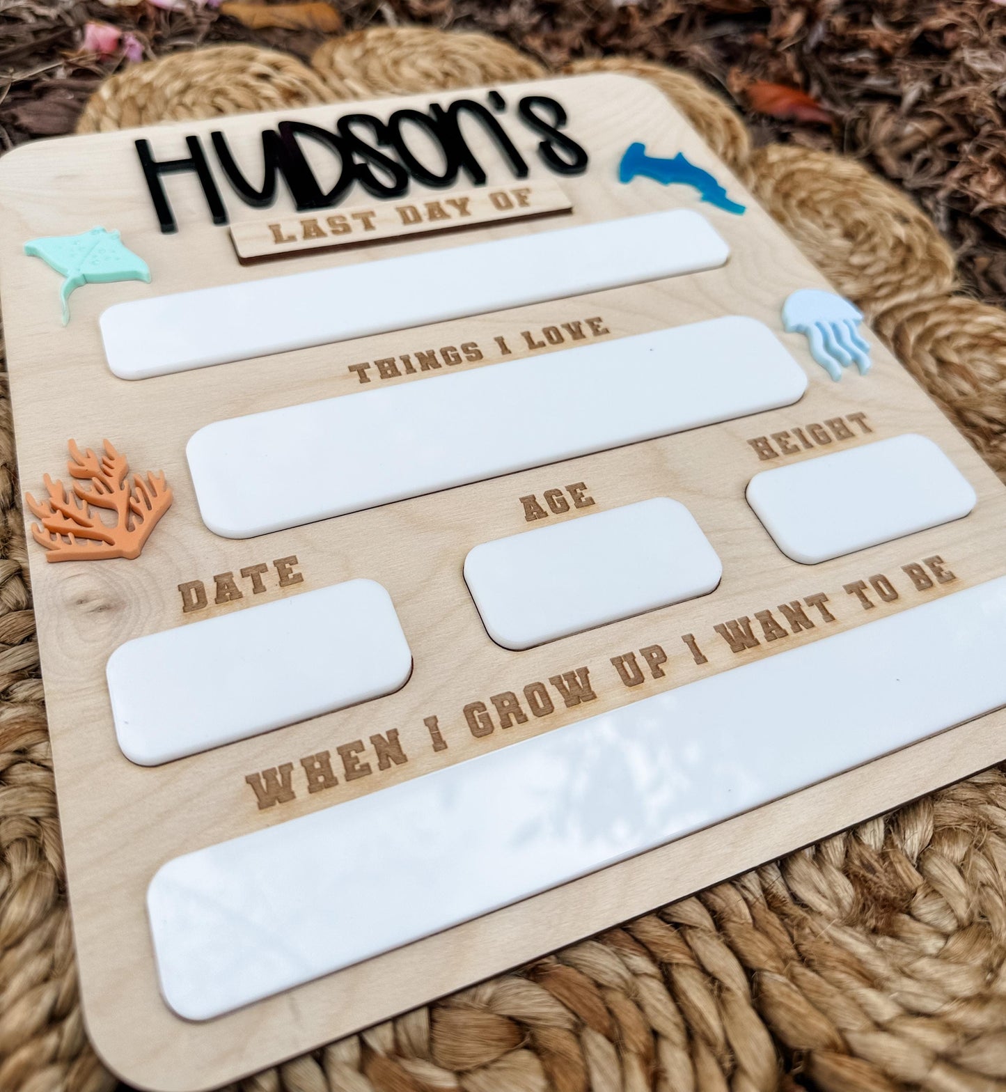 First Day Of School Sign Ocean Theme