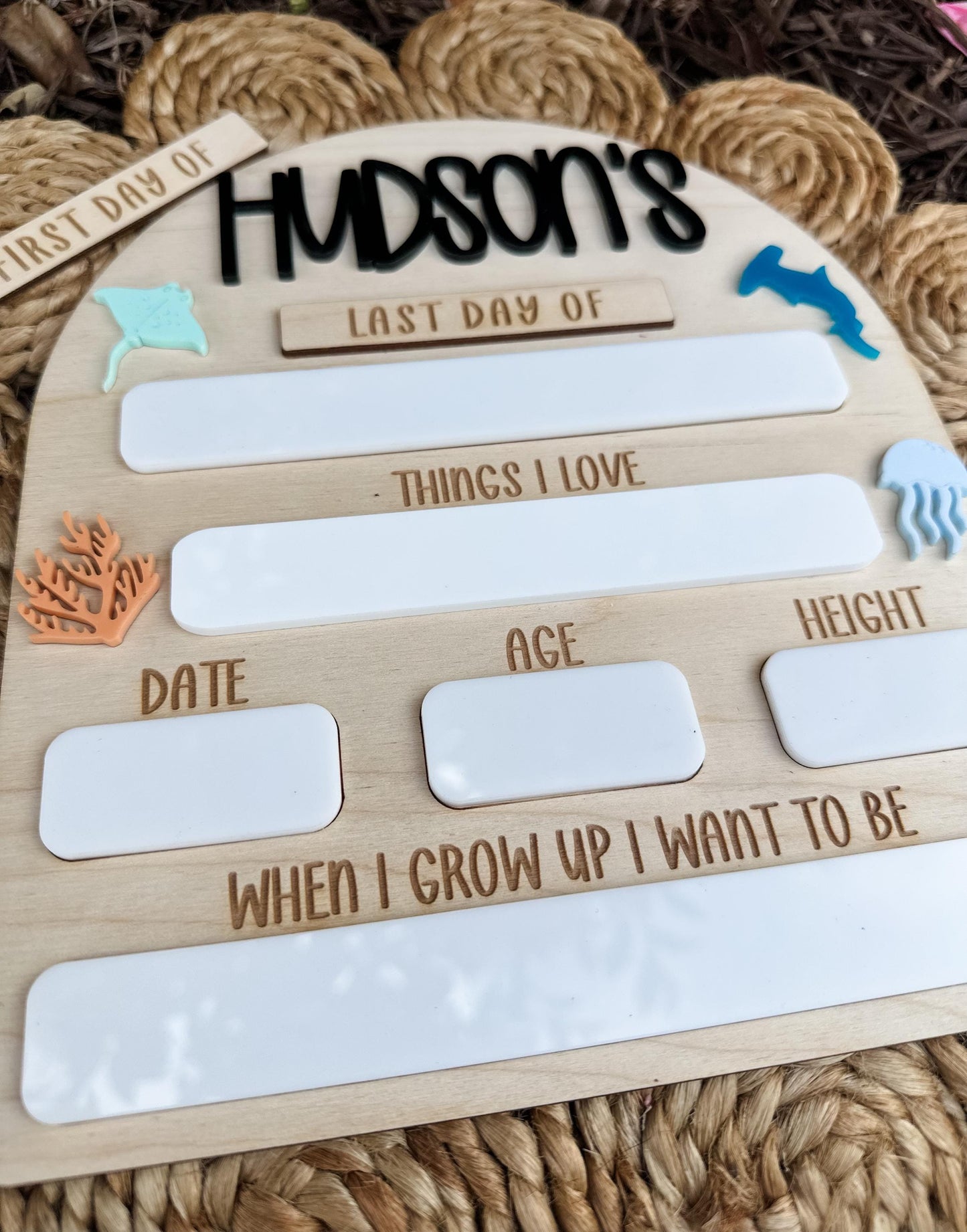 First Day Of School Sign Ocean Theme