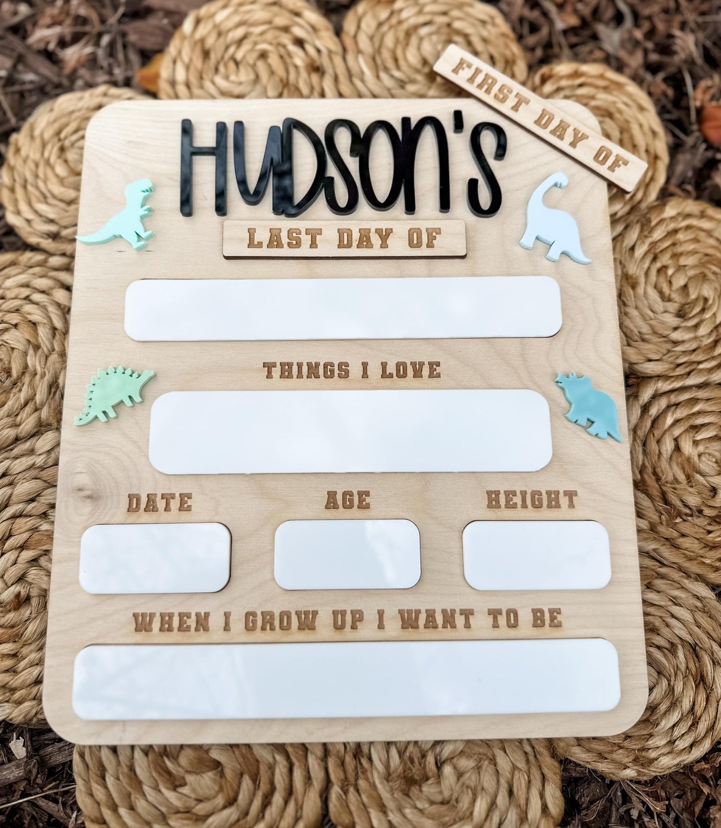 First Day Of School Sign Dinosaur Theme