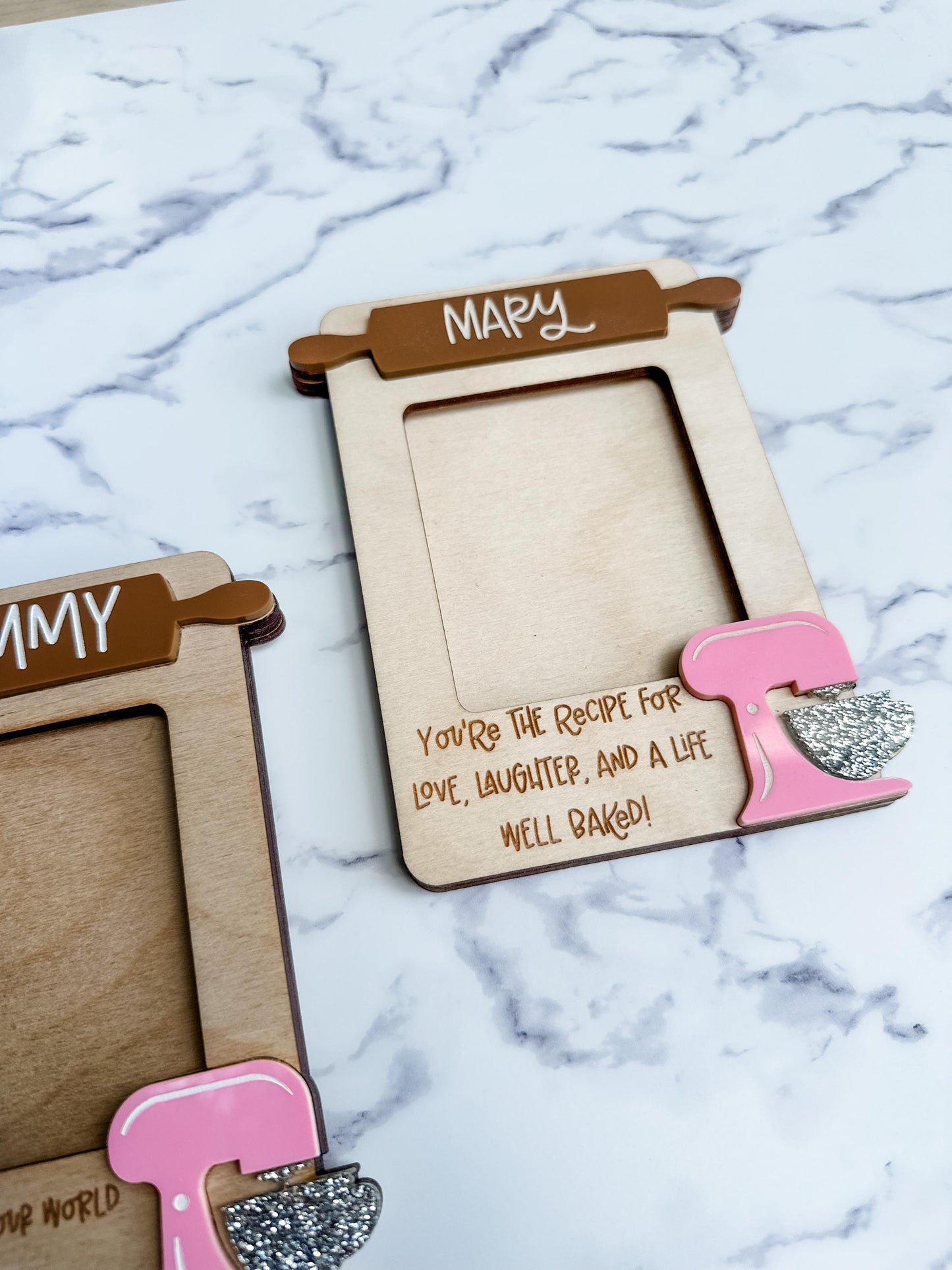 Personalized Baking Themed Magnetic Picture Frame for Refrigerator