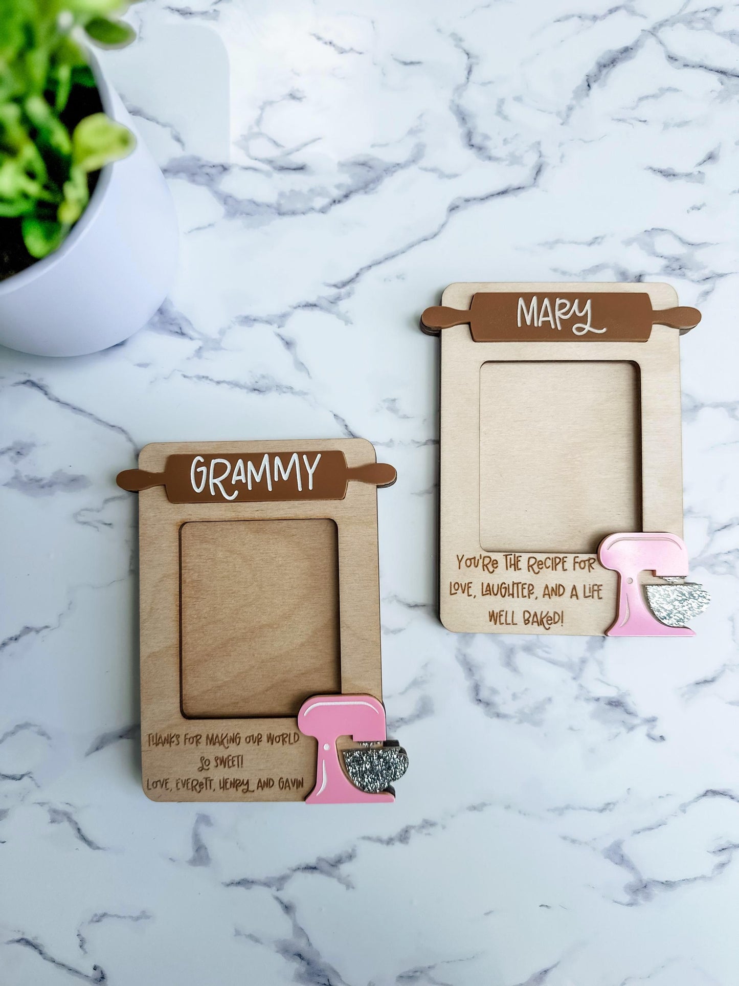Personalized Baking Themed Magnetic Picture Frame for Refrigerator