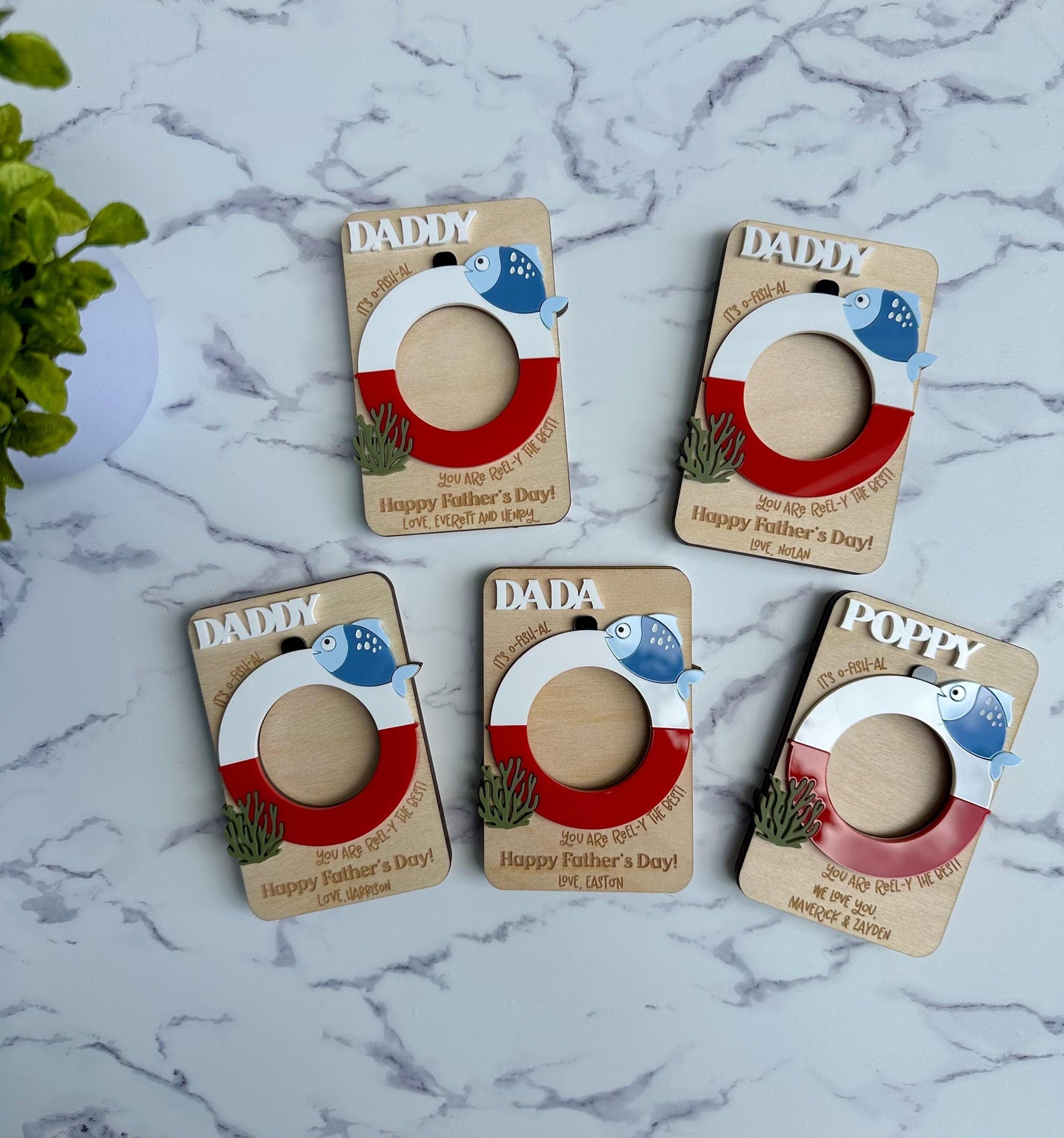 Fishing Father's Day Magnetic Picture Frame