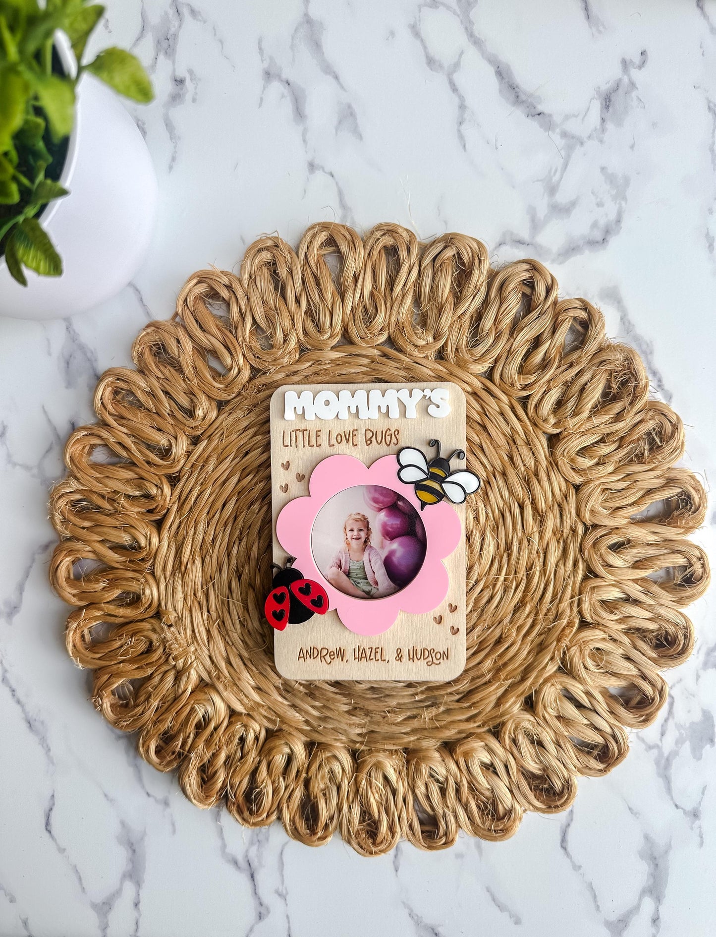 Personalized Love Bugs Magnetic Picture Frame