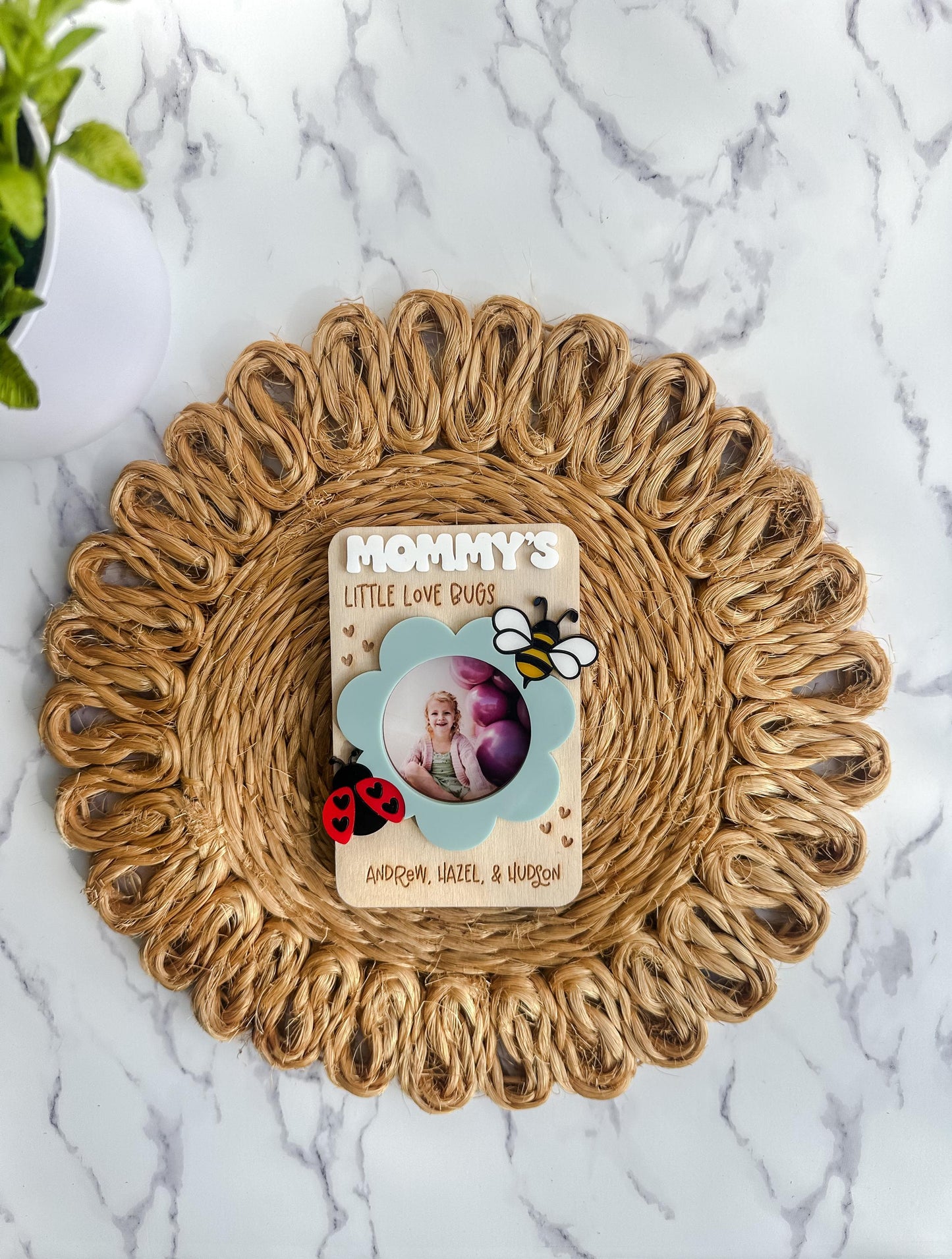 Personalized Love Bugs Magnetic Picture Frame