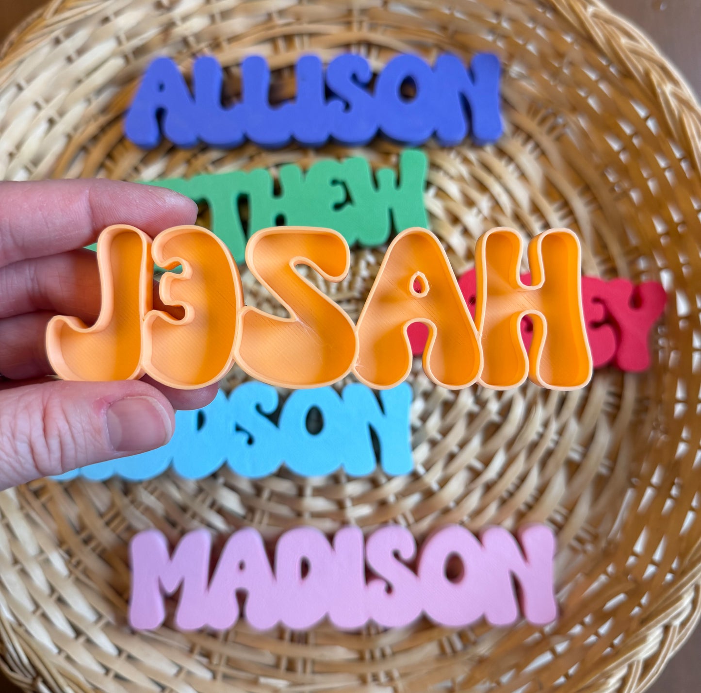 Custom Name Sand Mold 3D Printed