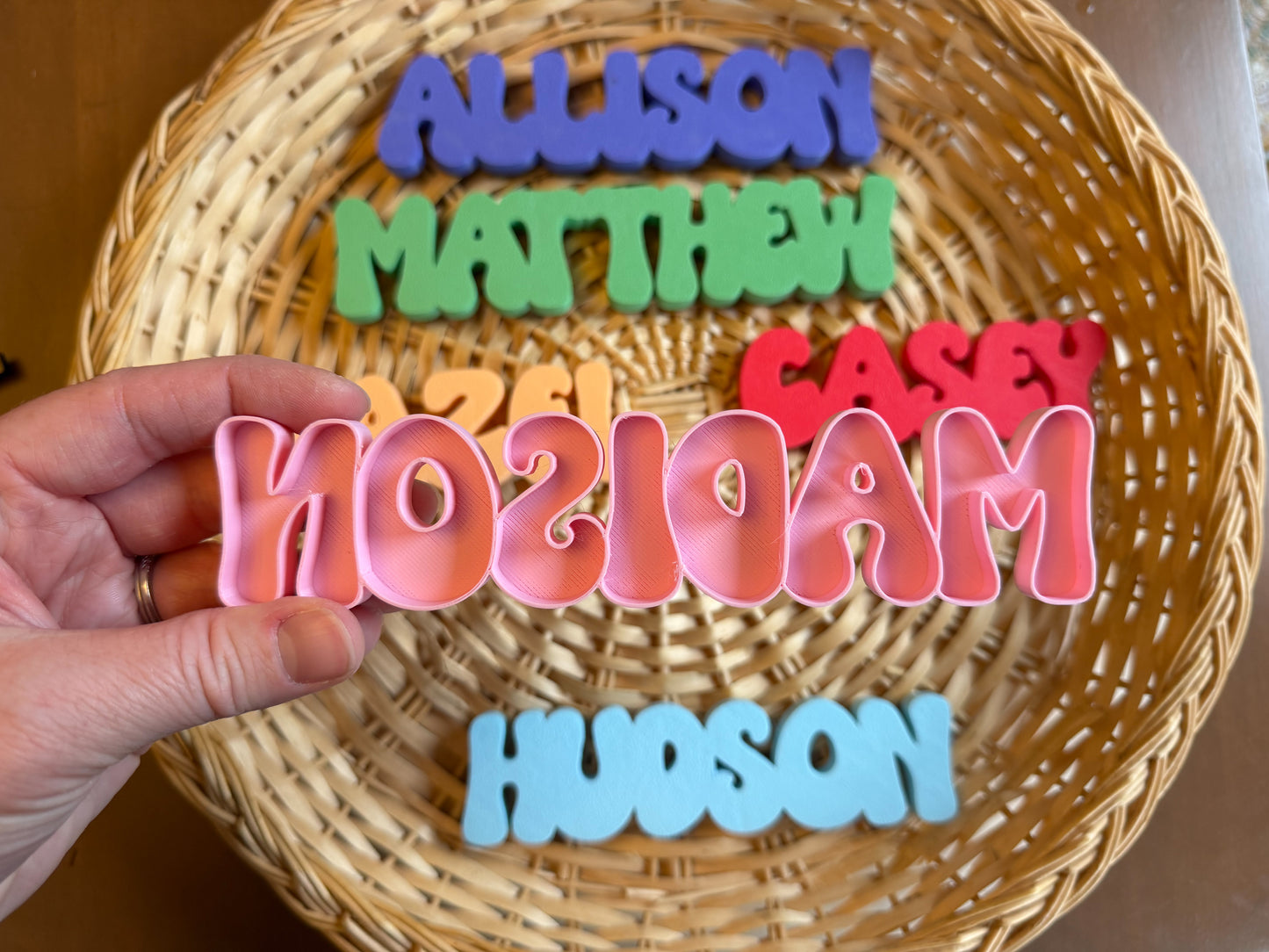 Custom Name Sand Mold 3D Printed