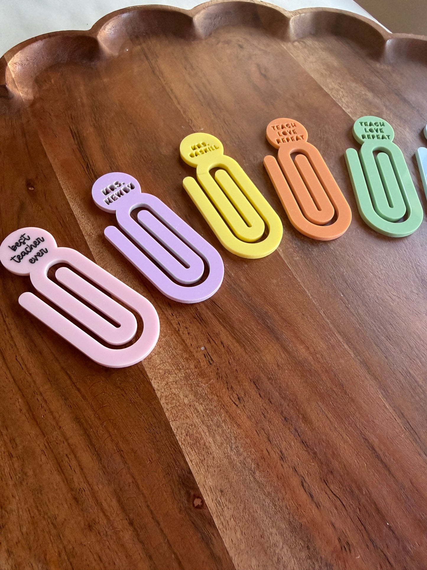 Personalized Acrylic Paperclip Bookmark