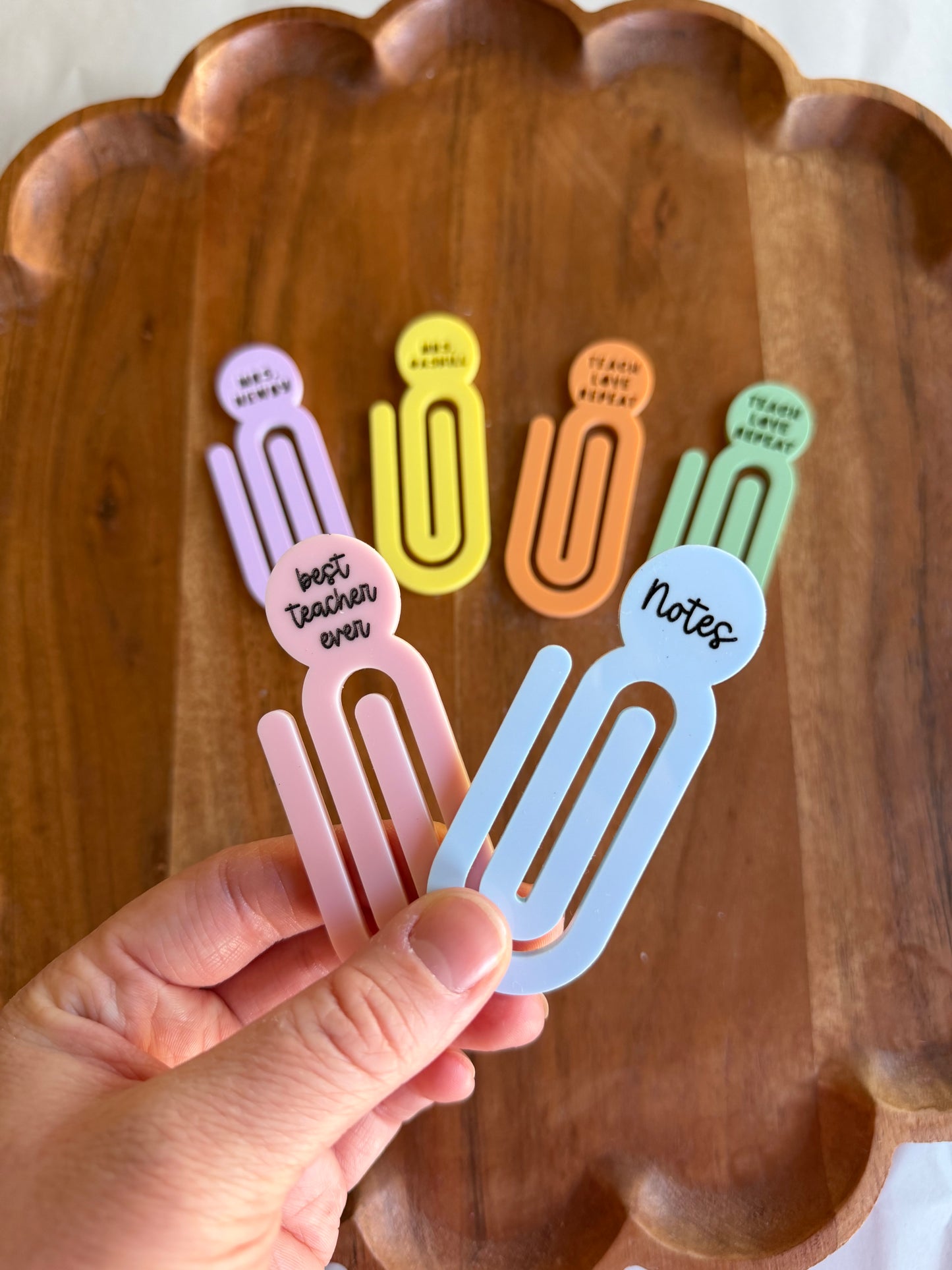 Personalized Acrylic Paperclip Bookmark