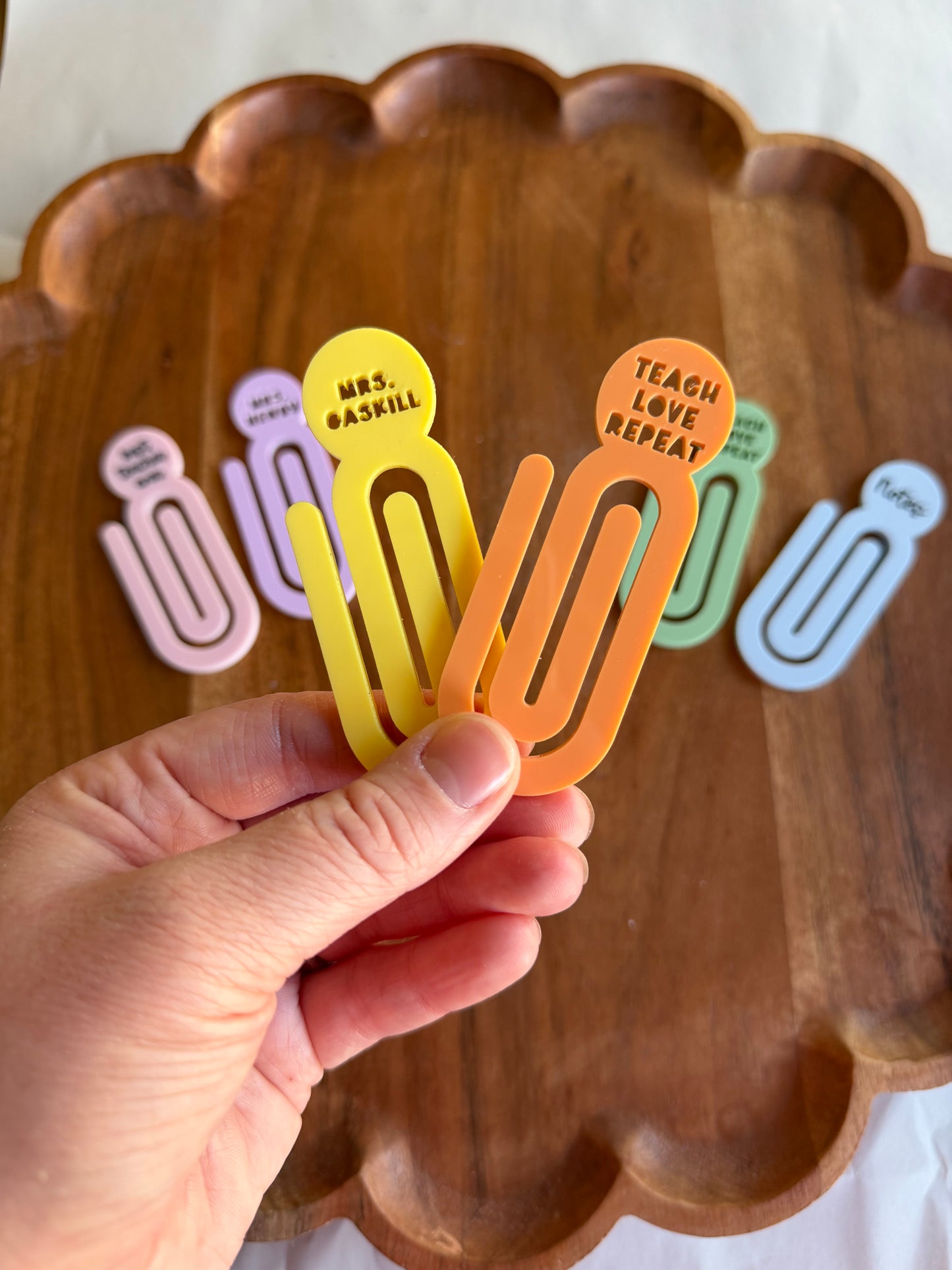 Personalized Acrylic Paperclip Bookmark