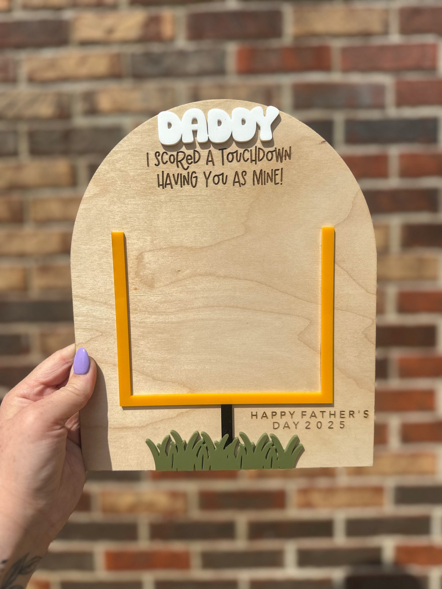 Football Handprint Keepsake