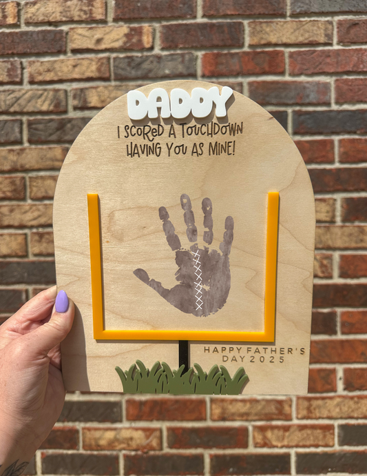 Football Handprint Keepsake