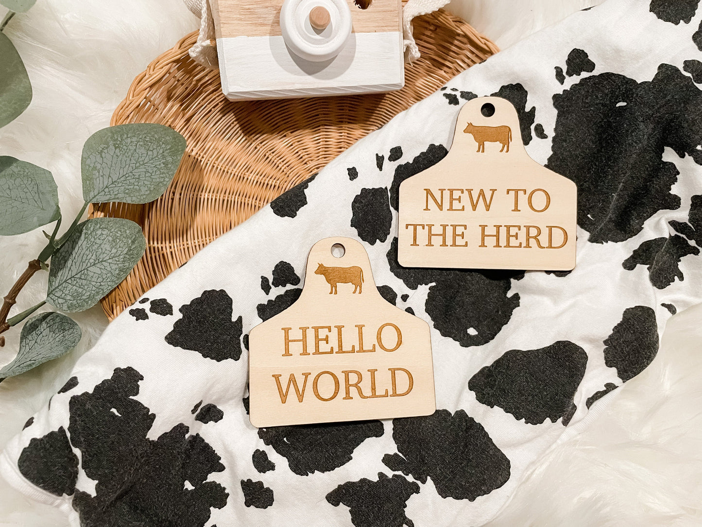 Cow Tag Birth Announcements