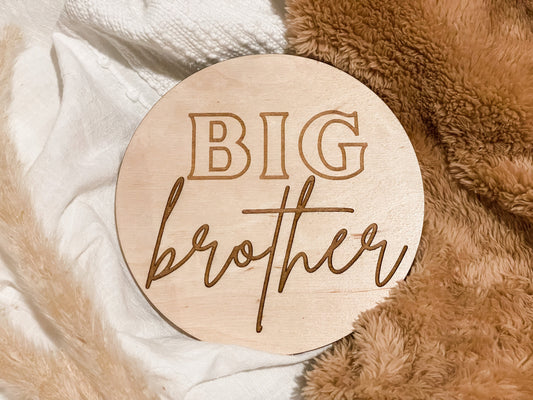 Big Brother Big Sister Sibling Announcement Sign