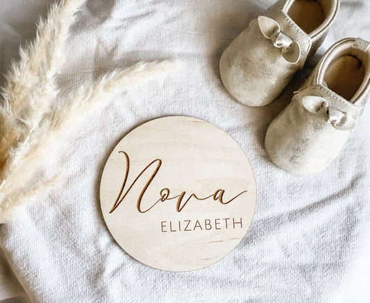 Baby Name Announcement Sign