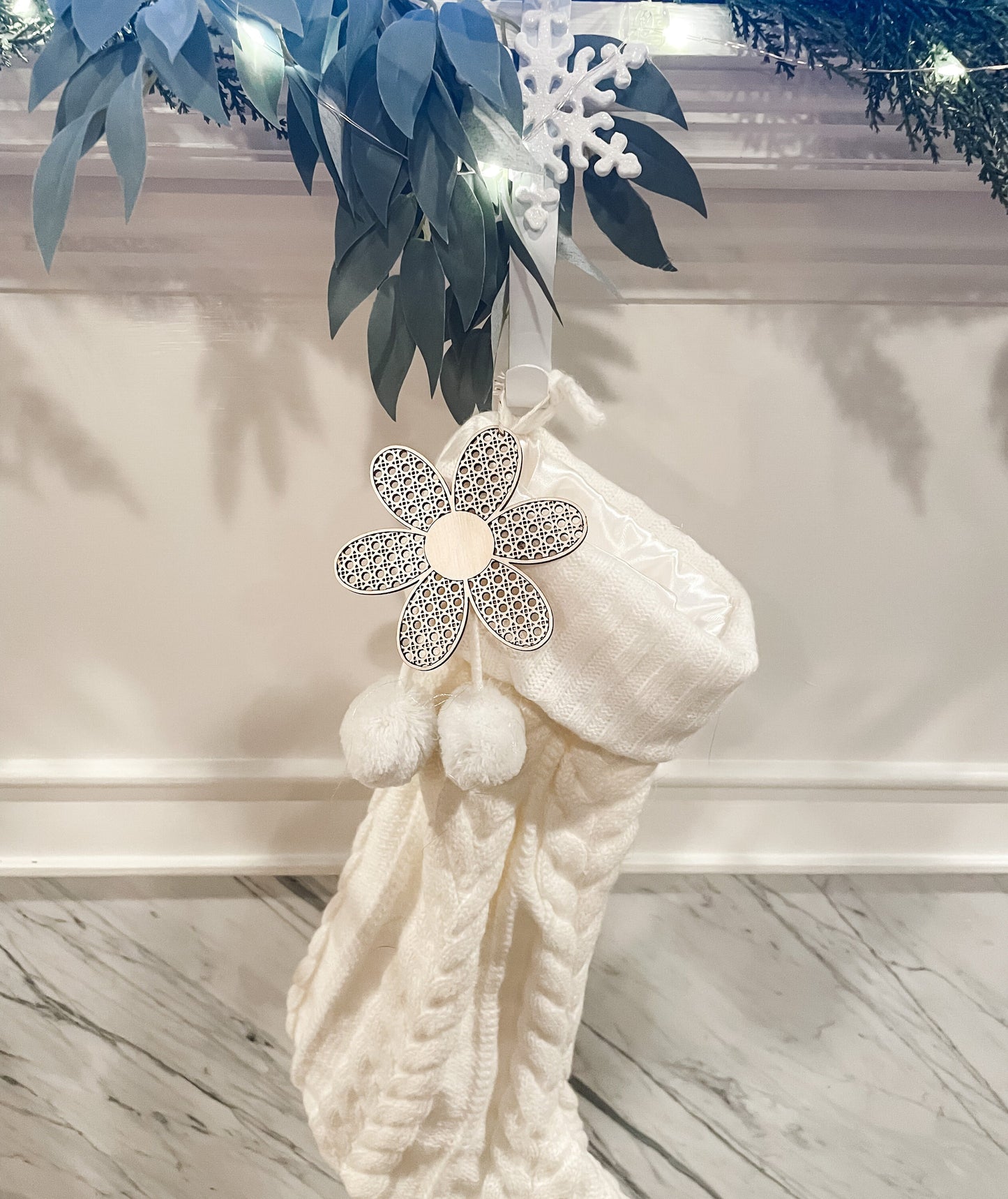 Rattan Daisy Ornaments