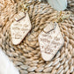 Off to the Coffee Shop Wooden Keychain Motel Keychain