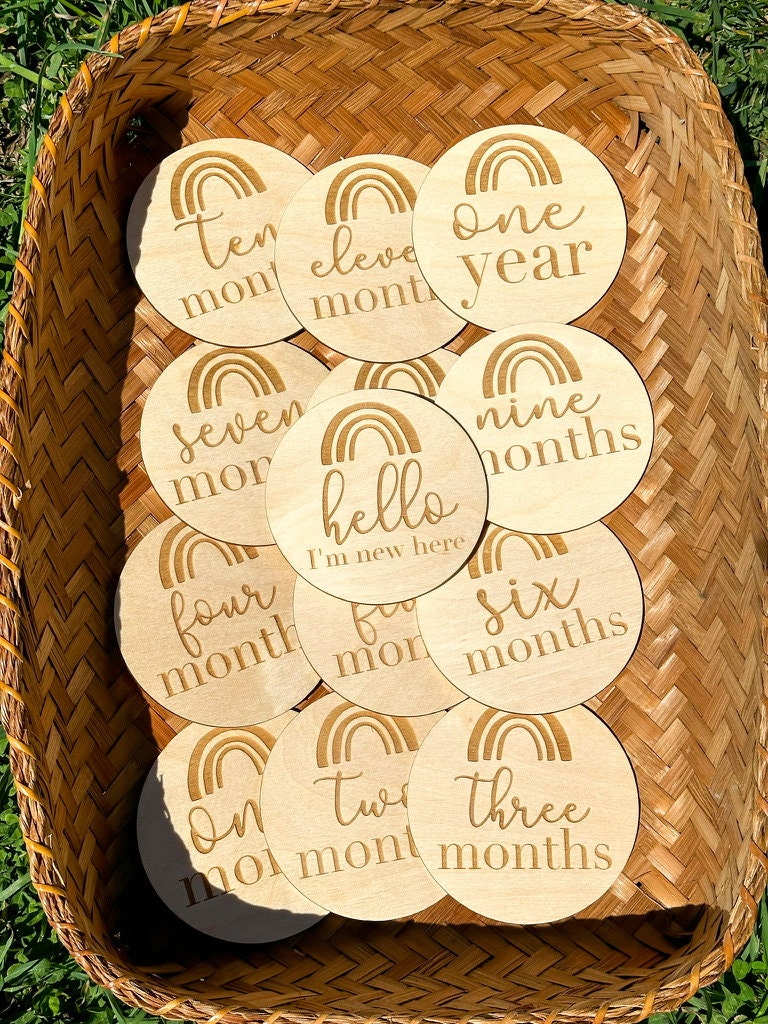 Rainbow Monthly Milestone Discs