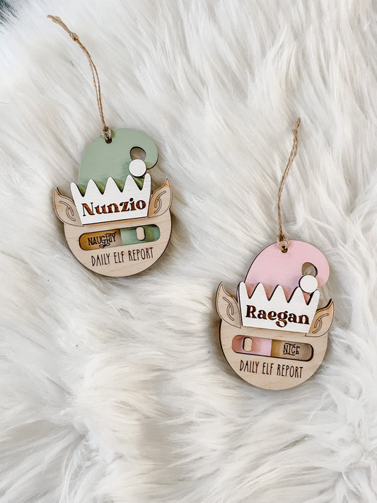Daily Elf Report Ornament for Kids