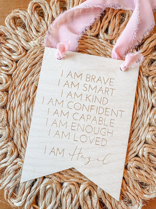 Custom Positive Affirmation Sign for Children
