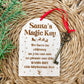 Santa's Magic Key Christmas Ornament Wooden
