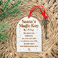 Santa's Magic Key Christmas Ornament Wooden