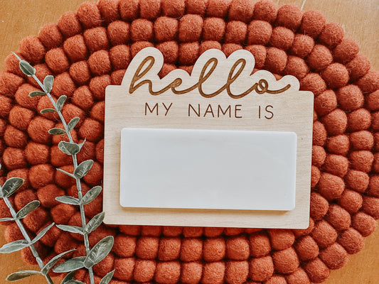 Dry Erase Reusable Birth Announcement