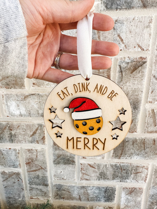 Pickleball Ornament 2025