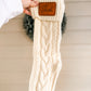 Personalized Christmas Stockings with Laser Engraved Leather Patch