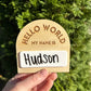 Arched Dry Erase Reusable Birth Announcement | Reusable Newborn Photo Prop | Birth Announcement Sign Acrylic | Hello World Birth Sign