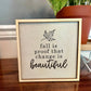 Fall is Beautiful Seasonal Sign Fall Decor