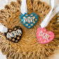 Checkered Heart Valentine's Day Gift Basket Tag
