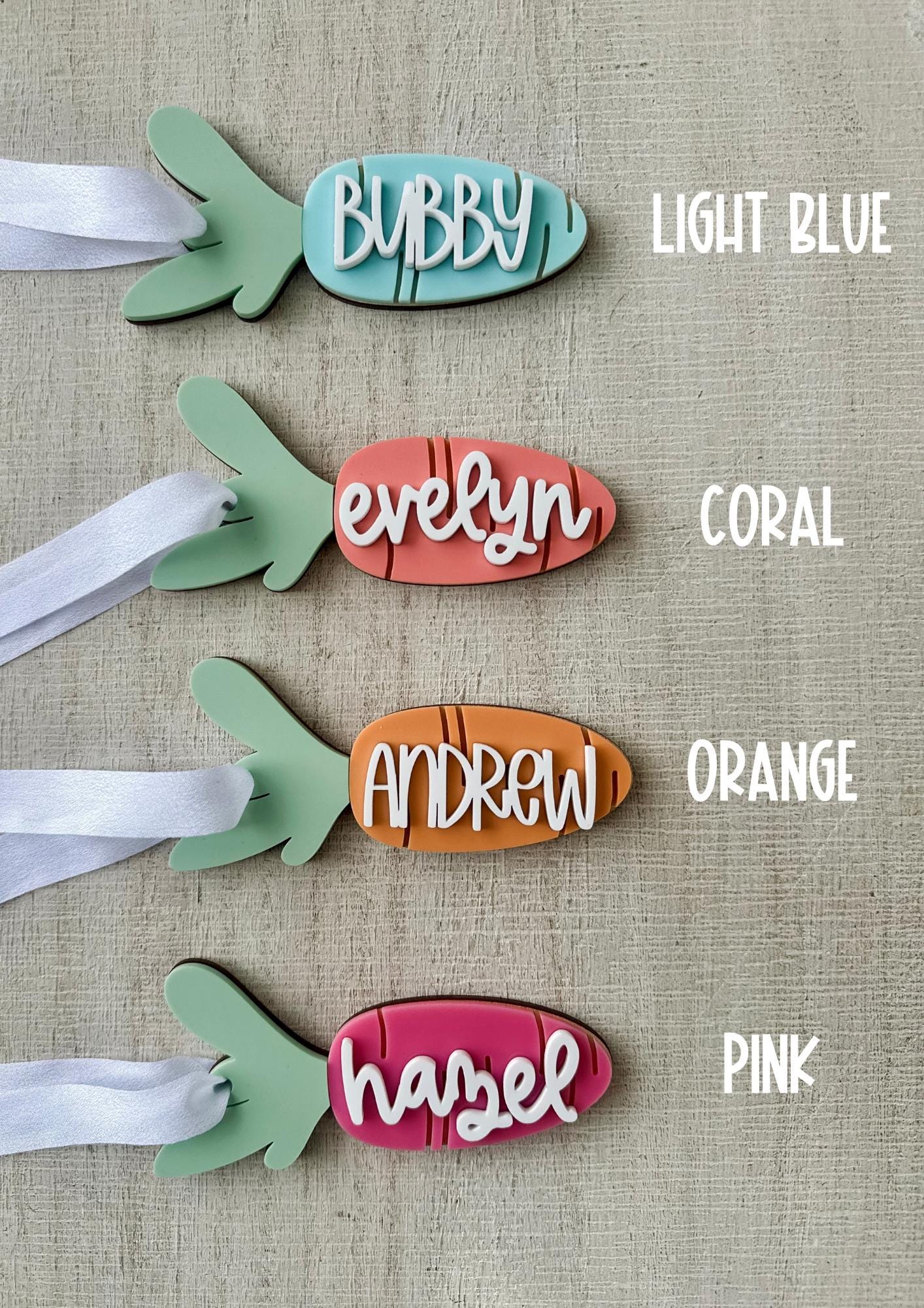 Carrot Easter Basket Tags