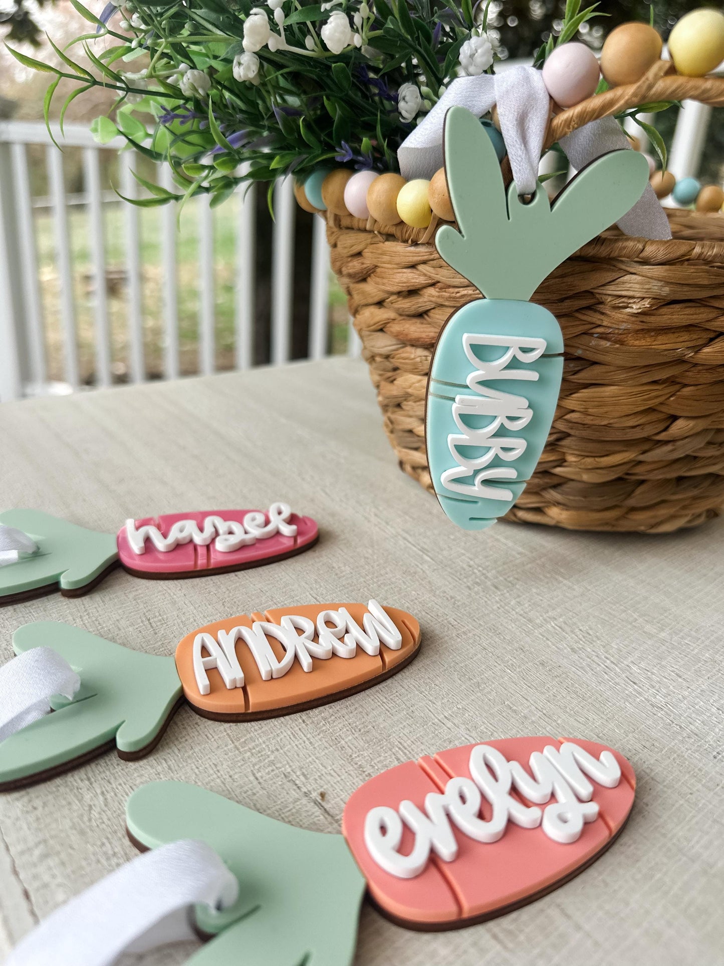 Carrot Easter Basket Tags