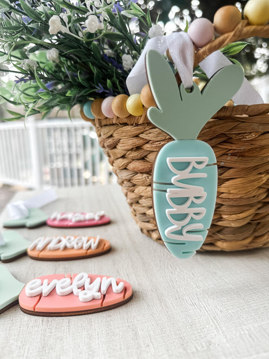 Carrot Easter Basket Tags