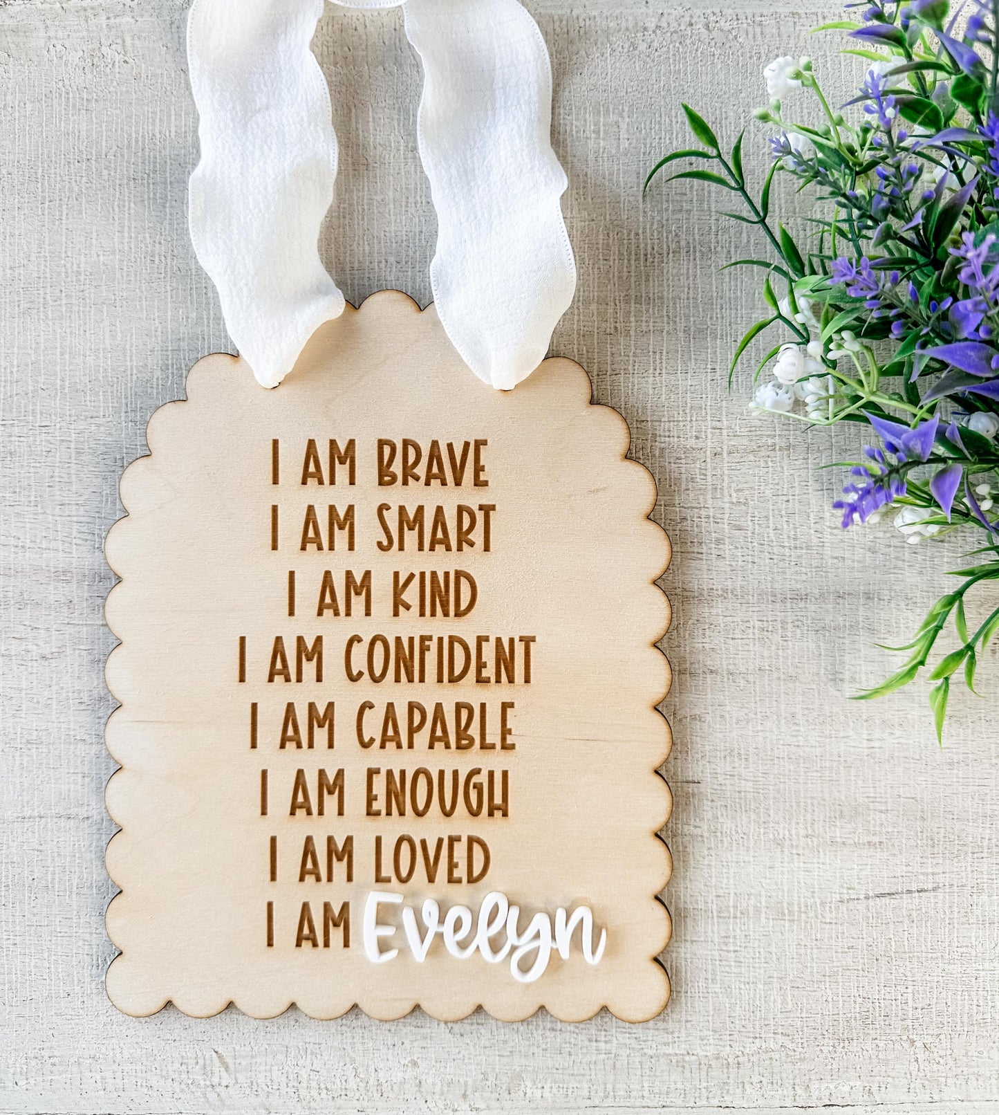 Custom Positive Affirmation Sign for Children