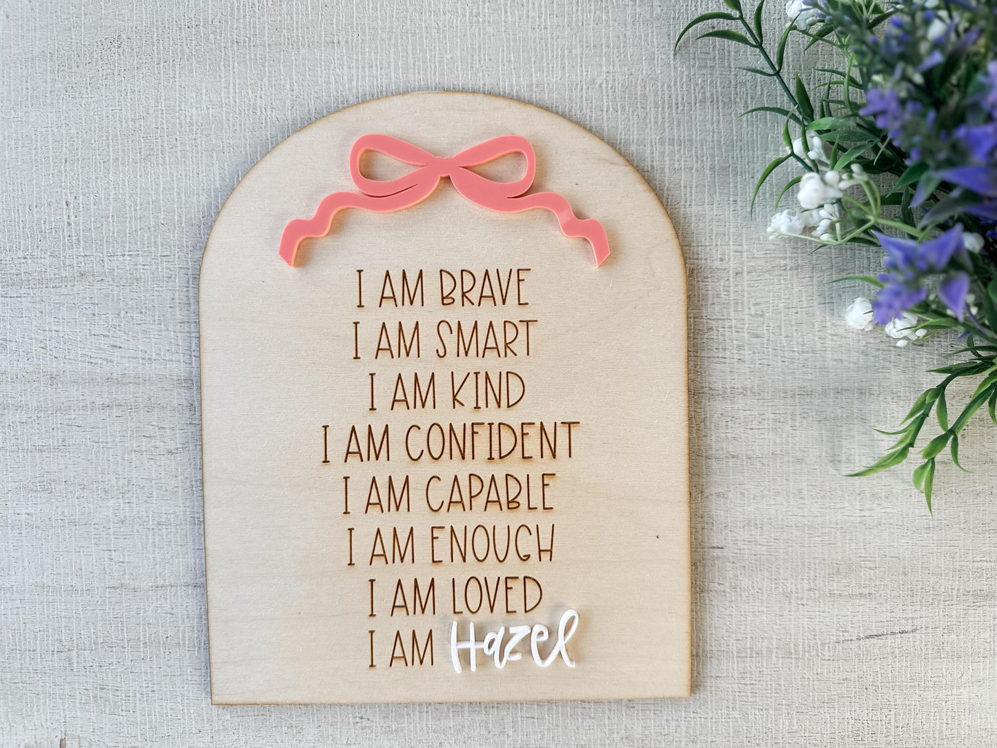 Custom Positive Affirmation Sign for Children