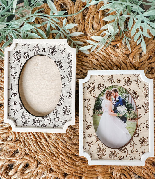 Floral Photo Frame Magnetic