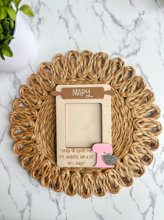 Personalized Baking Themed Magnetic Picture Frame for Refrigerator
