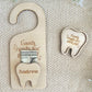 Personalized Tooth Fairy Stop Here Sign + Tray Set